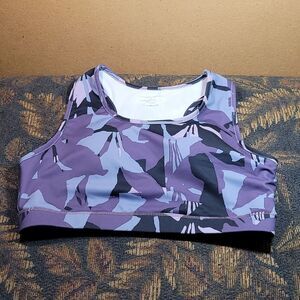 Tahari Purple Rain Racerback Sports Bra- Size L